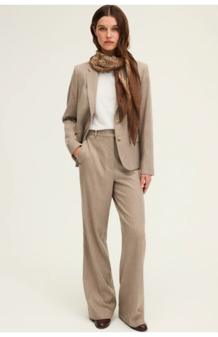 Pantalon Cindelle Large à Fines Rayures
