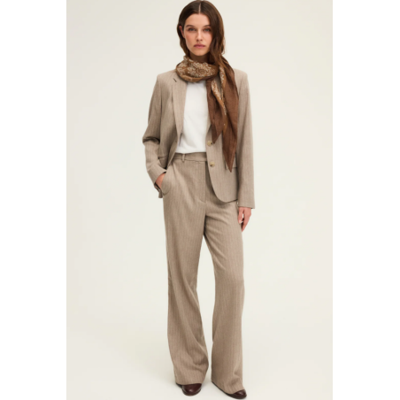 Pantalon Cindelle Large à Fines Rayures
