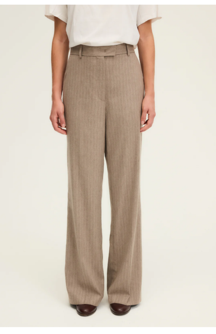 Pantalon Cindelle Large à Fines Rayures