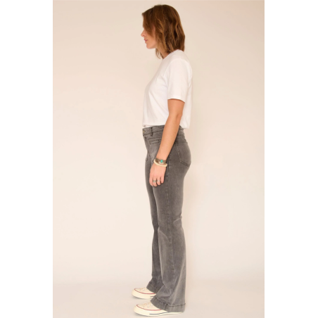 Jean flare THE DIANA POWER STRETCH gris Kurt Wash