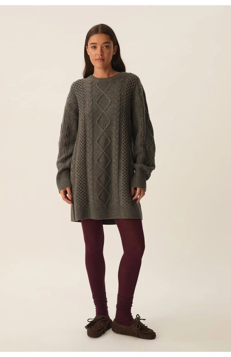 Robe pull DORIANE en laine anthracite Robe pull DORIANE en laine anthracite