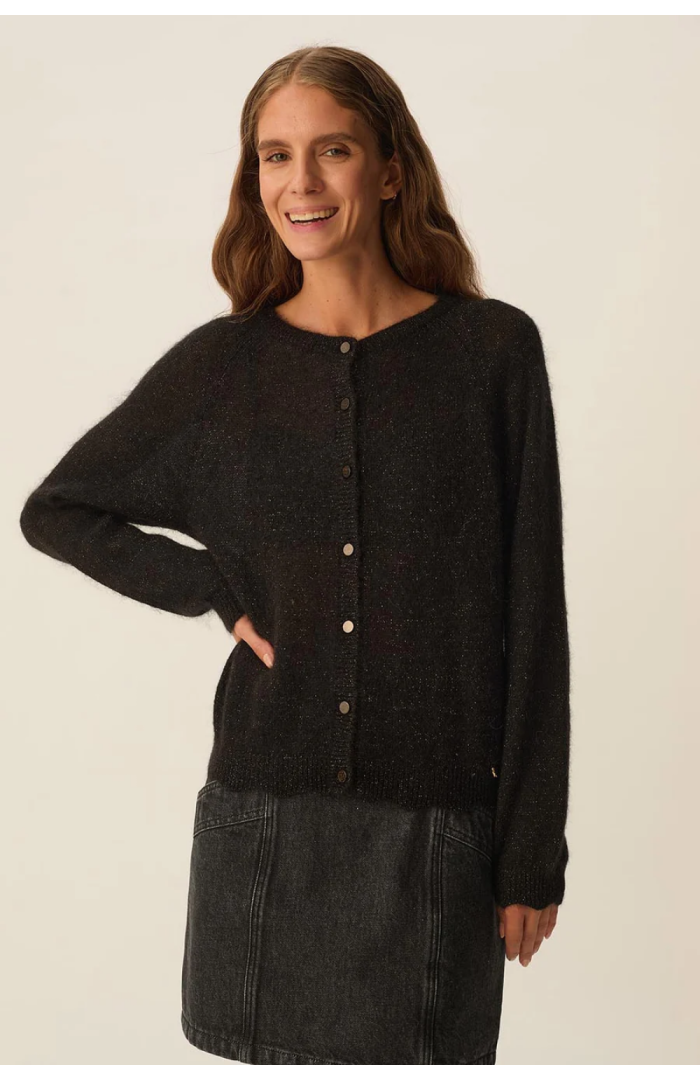 Gilet BINETTE noir fil pailleté