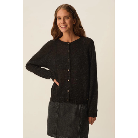 Gilet BINETTE noir fil pailleté