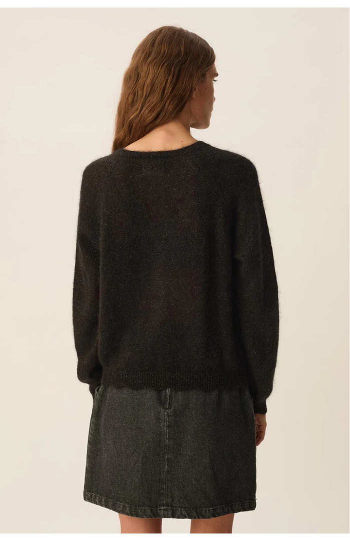 Gilet BINETTE noir fil pailleté Gilet BINETTE noir fil pailleté