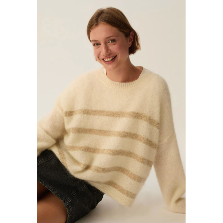 Pull ALEO crème doré