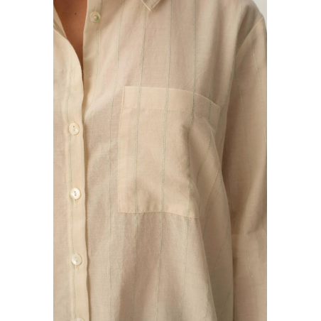 Chemise TINETTE rayée Louisiana Silver