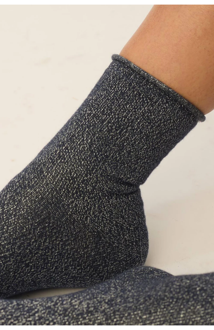 Chaussettes PRUDY en coton lurex bleu